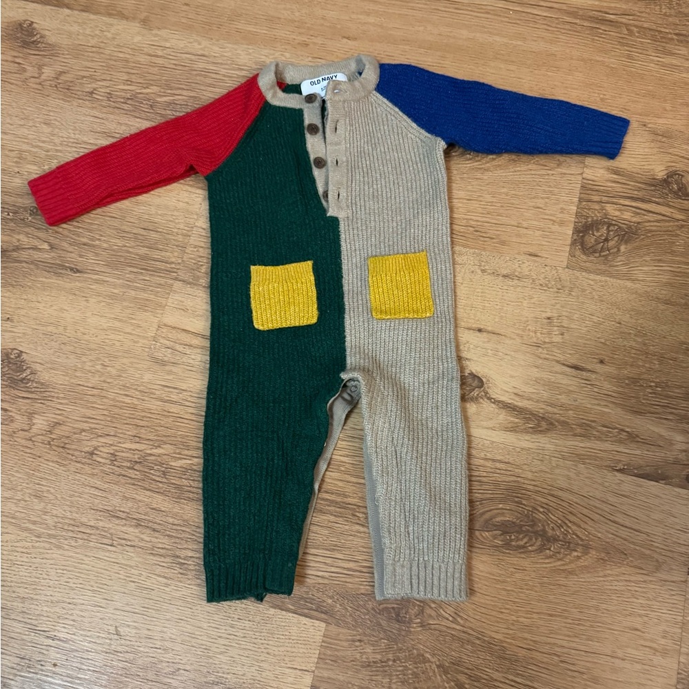 Old Navy Multicolor Knit Baby Jumpsuit